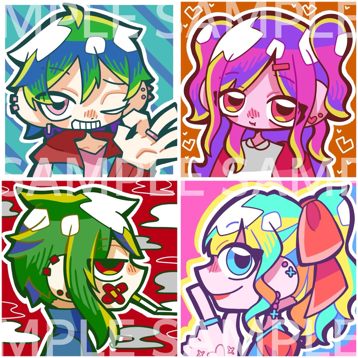 目を引く！ポップなデフォルメアイコン描きます カラフルでSNSアイコンに映えます！ イメージ7