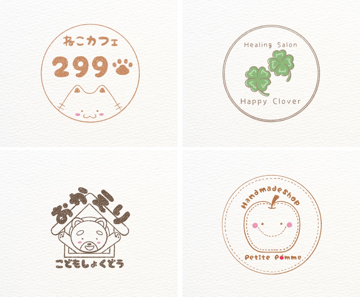 かわいくて親しみやすい手描きロゴをデザインします お店のロゴやショップカードにオススメ♪ イメージ3
