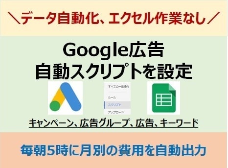 Google広告データ出力を100%自動化します スクリプトで毎朝6時にスプレッドシートへ最新データを更新 イメージ1