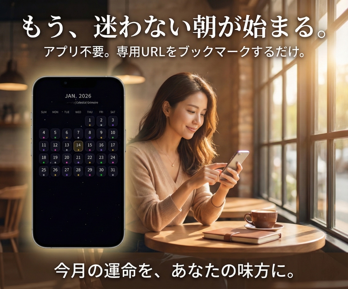 究極の運勢カレンダー、あなた専用で作成します 洗練されたUI × 精密鑑定。31日分の専用占いをWeb実装 イメージ5