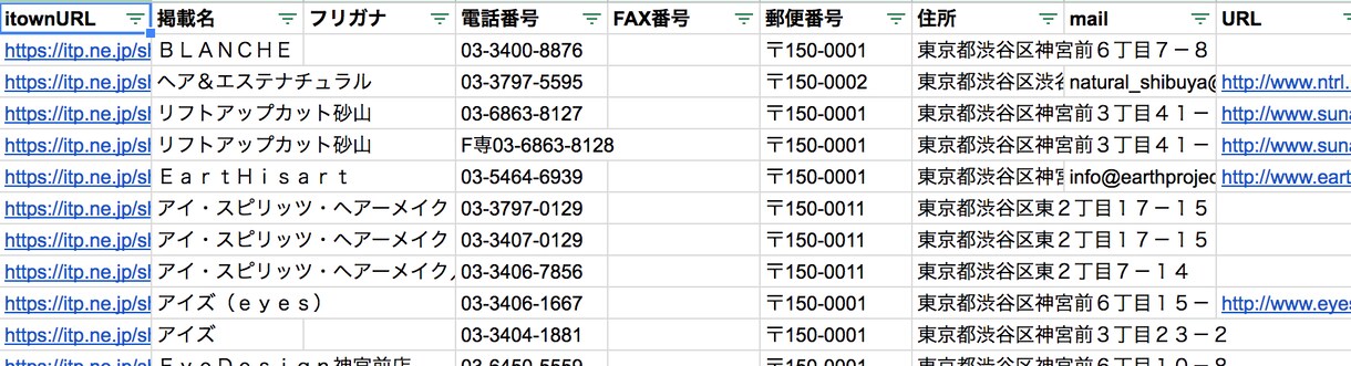 iタウンページのようなサイトから営業リスト作ります サイトからの営業リスト、格安でお作りします（サイト相談可） イメージ2