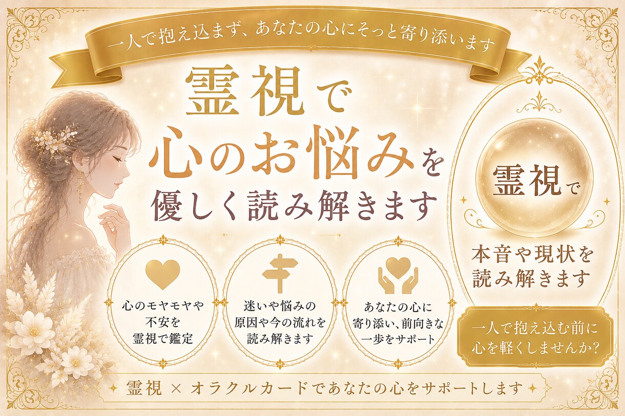 霊視で心のお悩み鑑定します 一人で抱え込まず、あなたの心にそっと寄り添います イメージ2