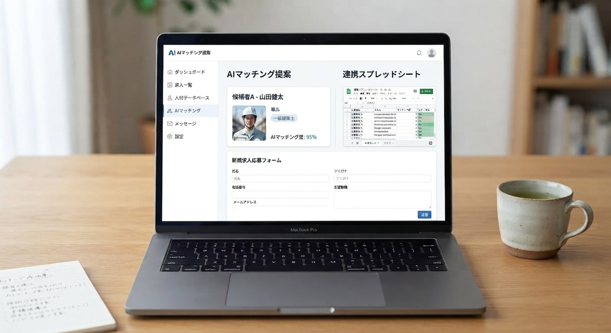 建設業特化！AI応募管理システム開発します スプレッドシート連携や自動化で業務効率化を叶えます！ イメージ1