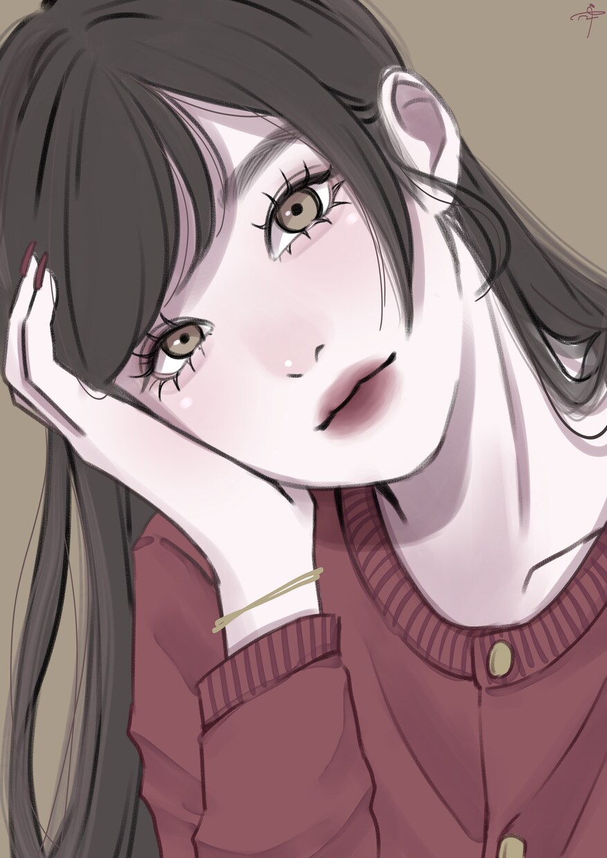 可愛くて目にとまるイラスト描きます 雰囲気のある女の子を描きます！ イメージ2
