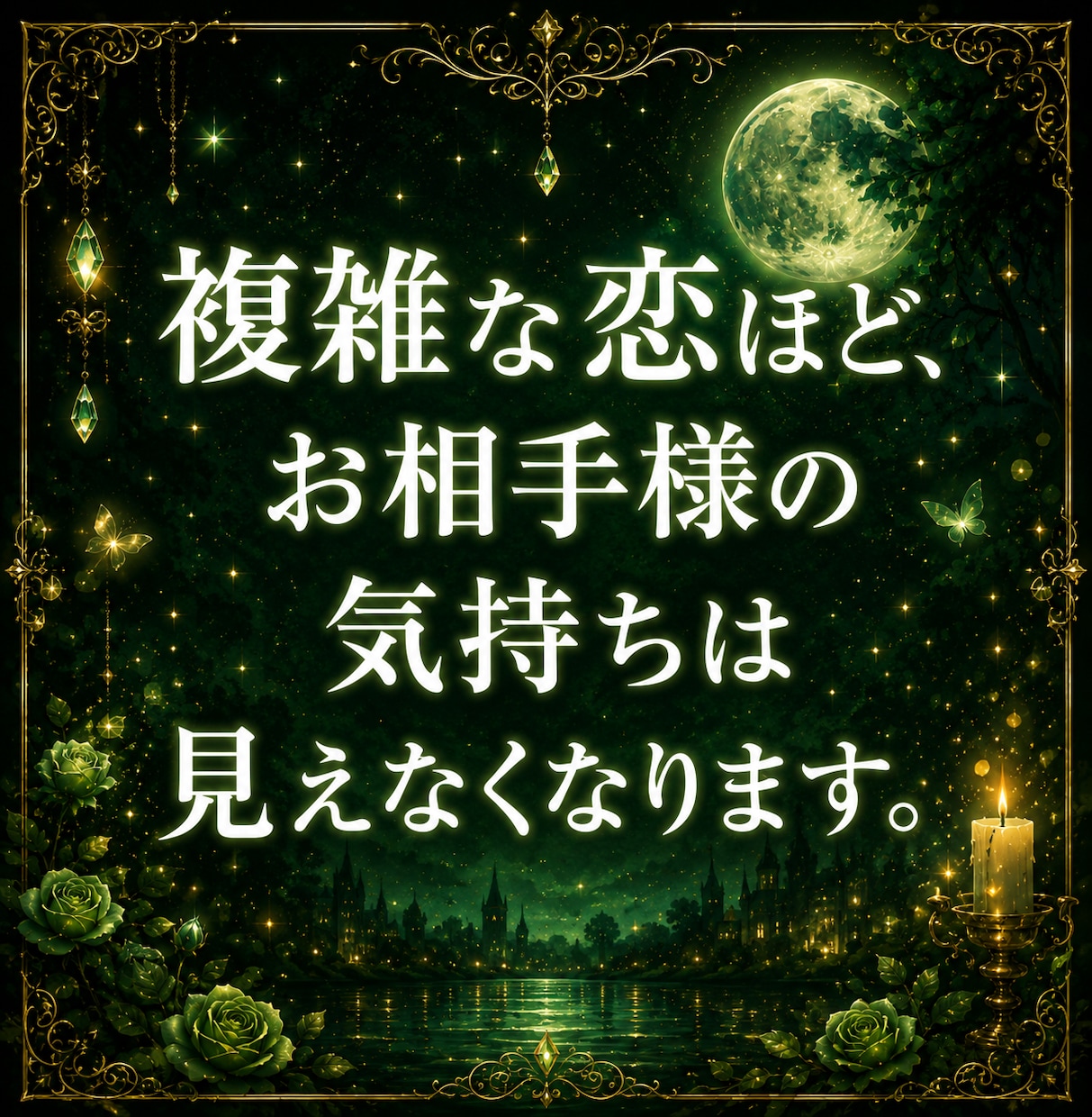 複雑愛・曖昧な恋の本音を月影霊視で視ます 信じても良い？苦しい関係の答えを月影霊視でお伝えします イメージ7