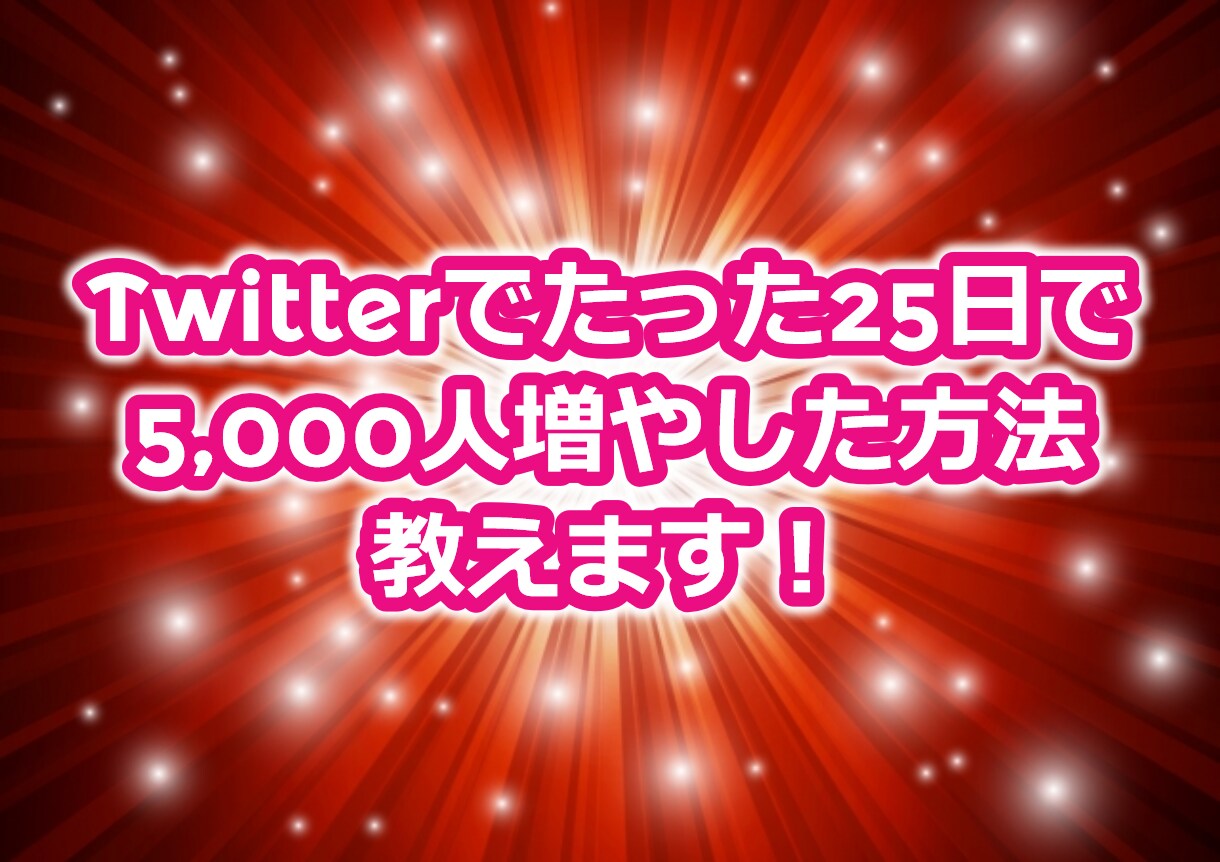 簡単！Twitterのフォロワーの増やし方教えます Twitterでフォロワーを25日で5,000人増やした方法 イメージ2
