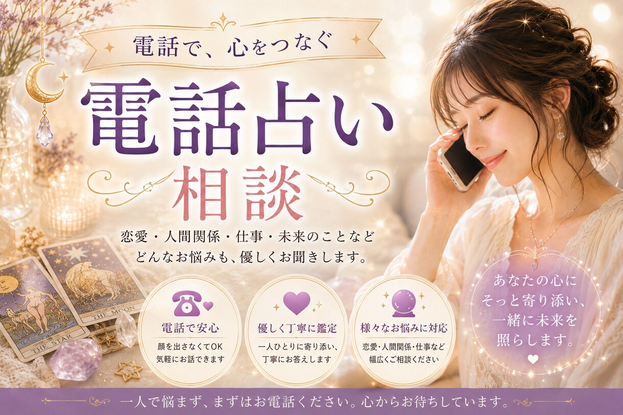 心に寄り添う看護師占い師が傾聴します 復縁・恋愛全般・仕事・人間関係・お悩み聞きます イメージ1