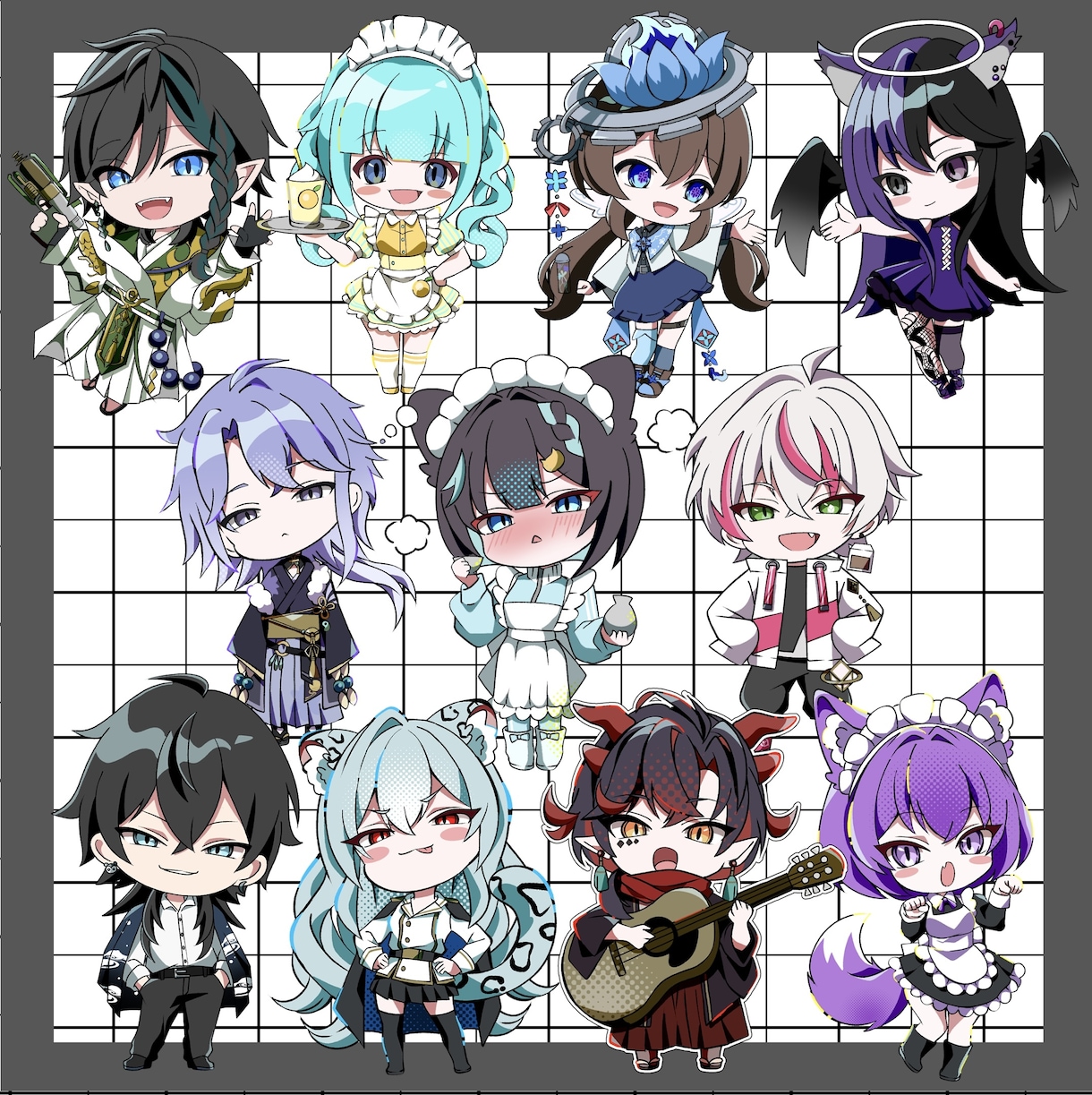 ミニキャラ（デフォルメ・SD）描きます お急ぎの方もご相談くださいませ(別途料金は発生します) イメージ3