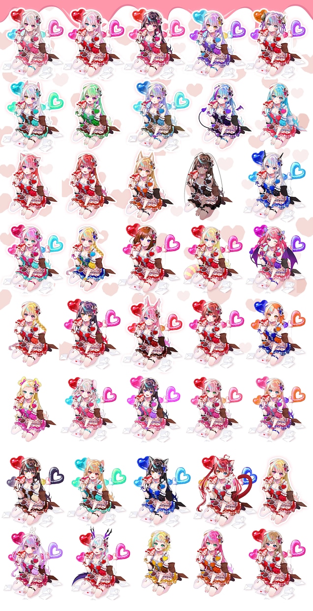 最短当日！IRIAM◎チョコメイドイラスト描きます 配信にも！メイド風衣装のキャラクターを即納でお書きします イメージ9