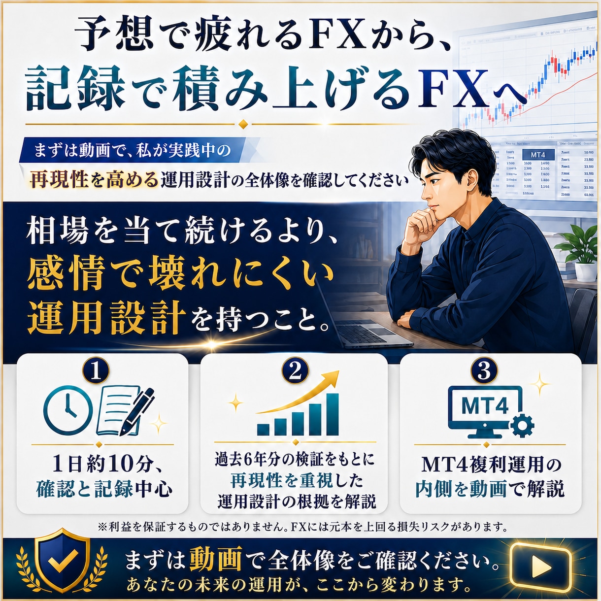 1日約10分で続けるFX複利運用の設計図を届けます 260時間超、6年分を検証。現在も自己資金で運用中 イメージ9