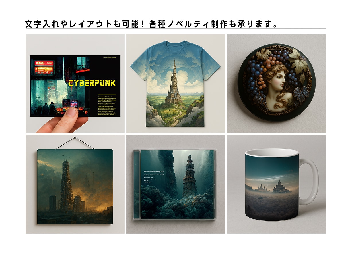 生成AI画像に付加価値を加えるサポートをいたします お手元の画像素材やイラストで“何かしたい”でお悩みの方向け。 イメージ2