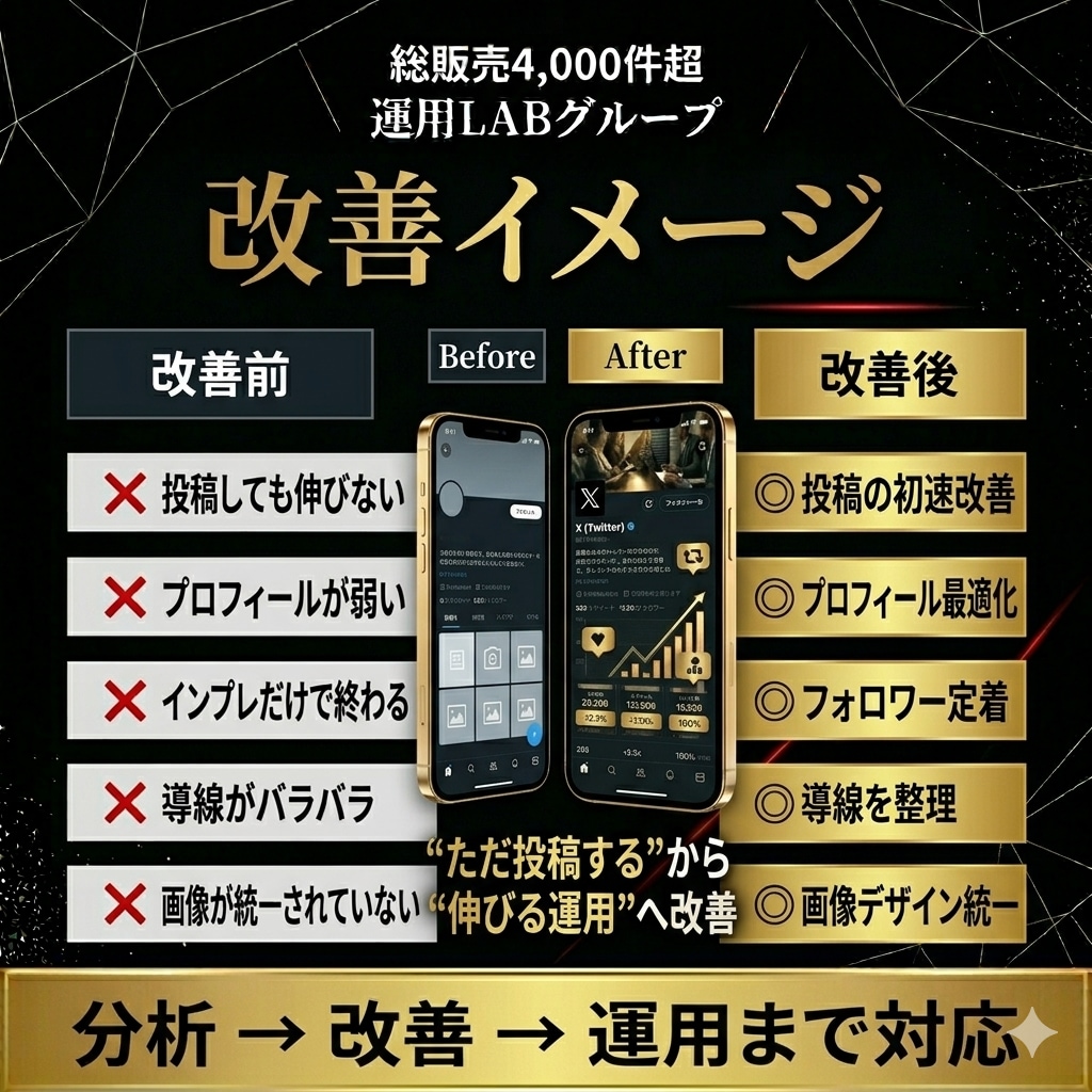 Xを1ヶ月運用代行｜投稿-集客-収益を改善します 今どこで詰まってますか？X運用のDM相談を受付中！ イメージ8