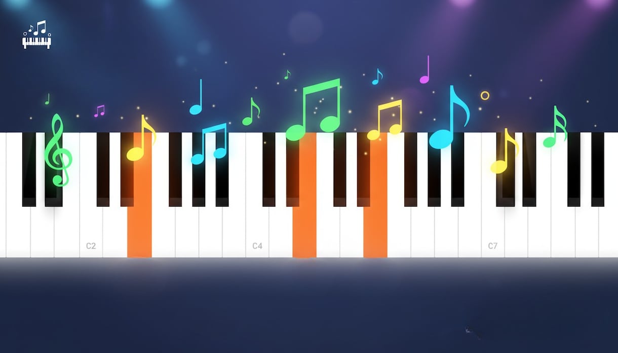 ピアノ曲をリアルタイムで弾く部分を見せます あなたの曲を可視化しませんか？ イメージ1