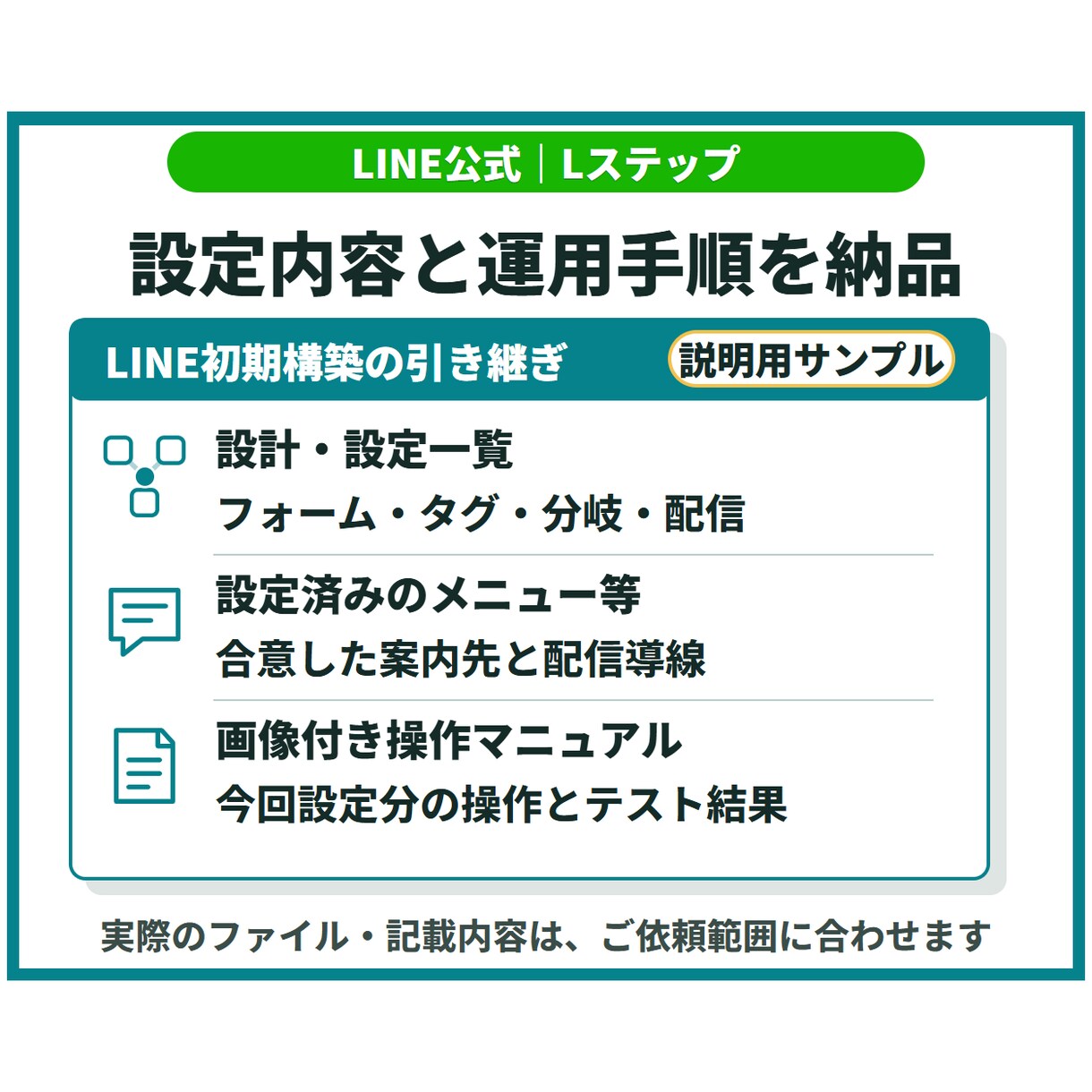 LINE公式・Lステップを設計・構築します アンケート・タグ・配信を整理／自分で運用できる形へ イメージ4