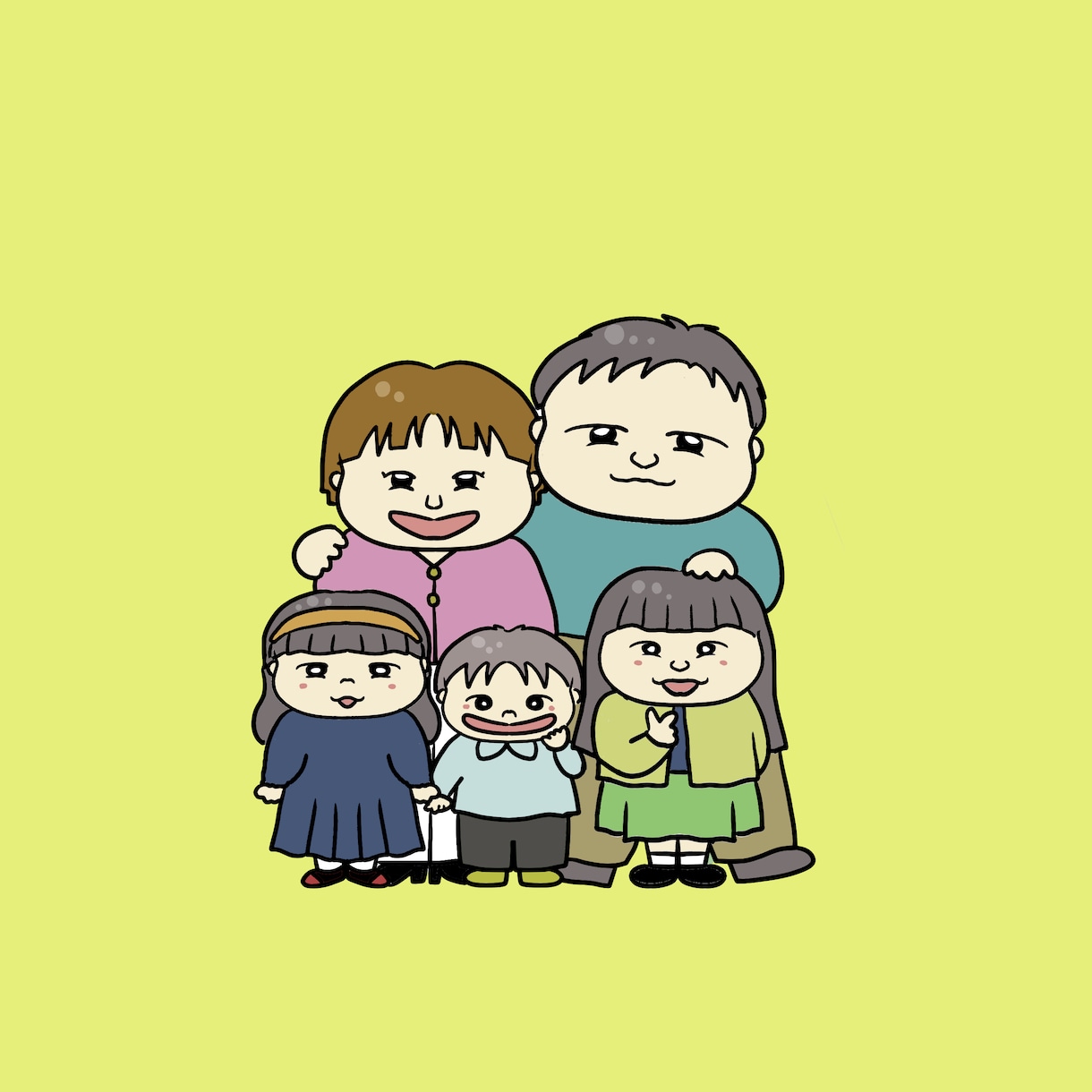 ゆるく温かいタッチでカップルや家族イラスト描きます シンプルだけどワクワクPOPが止まらないっ！ イメージ7