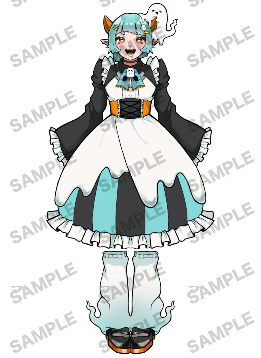 1点限り！ お化けな女の子のイラストを売ります 女の子、お化け、ハロウィン、立ち絵 イメージ6