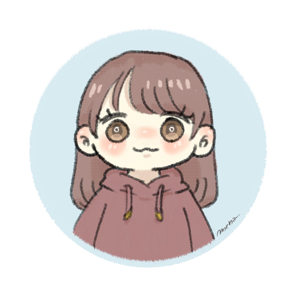 アナログ風♡ゆるもちアイコン描きます SNS・配信用・様々な用途に◎商用利用OK♪ イメージ3