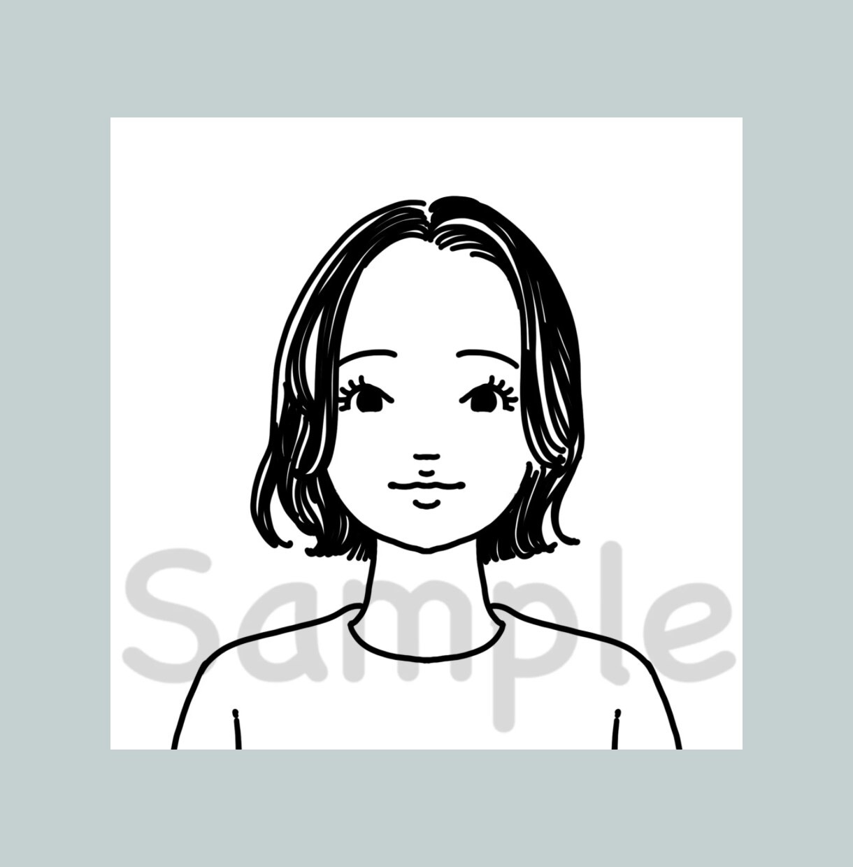 線画イラストでおしゃれな似顔絵アイコンを描きます SNSアイコンはもちろん、ビジネスの場でも◎ イメージ10