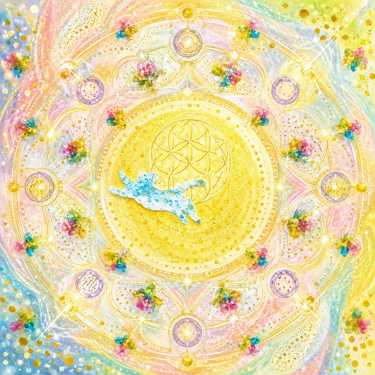 あなただけの光の紋章・神聖幾何学を制作します ～必要な色をリーディングして紡ぐ、唯一無二の光のアート～ イメージ2