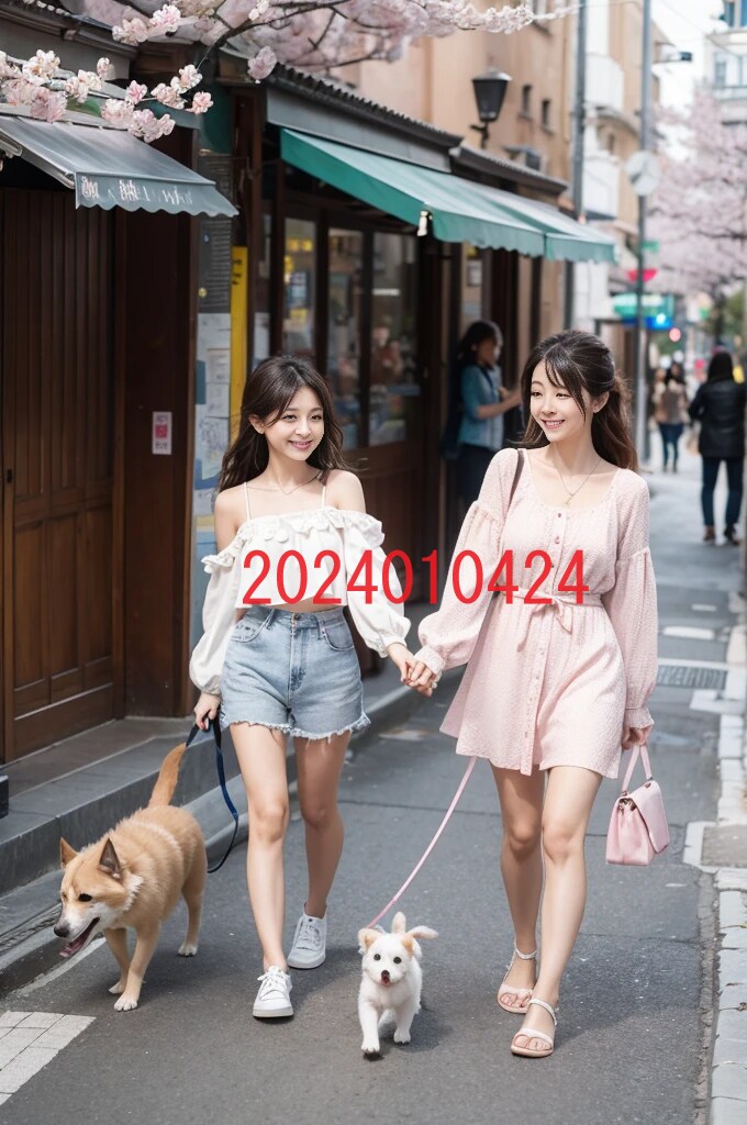 AIで作成した犬の散歩をする女子高生の写真販売ます 撮影や商用利用が難しい、犬の散歩をする女子高生のAI写真販売 イメージ1