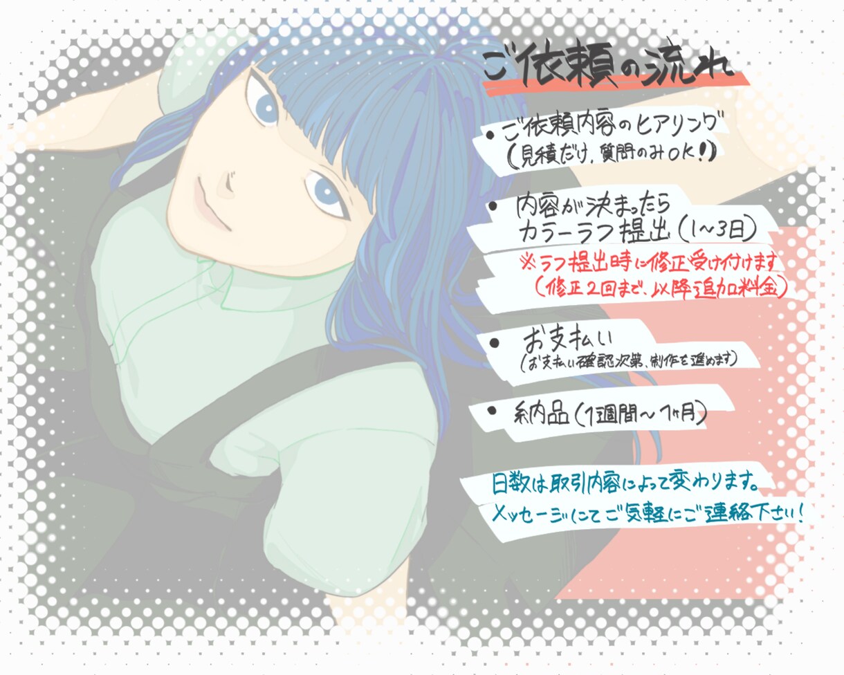 イラスト制作いたします 出来る限りご希望に添えた作品を製作いたします イメージ2