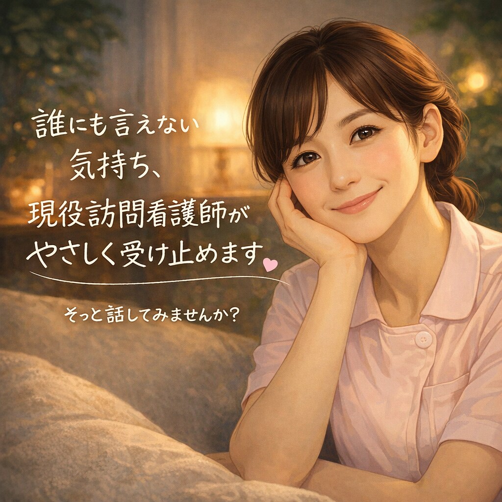 現役訪問看護師があなたの心にそっと寄り添います “大丈夫だよ”って言ってほしい夜に、ここにいます イメージ1