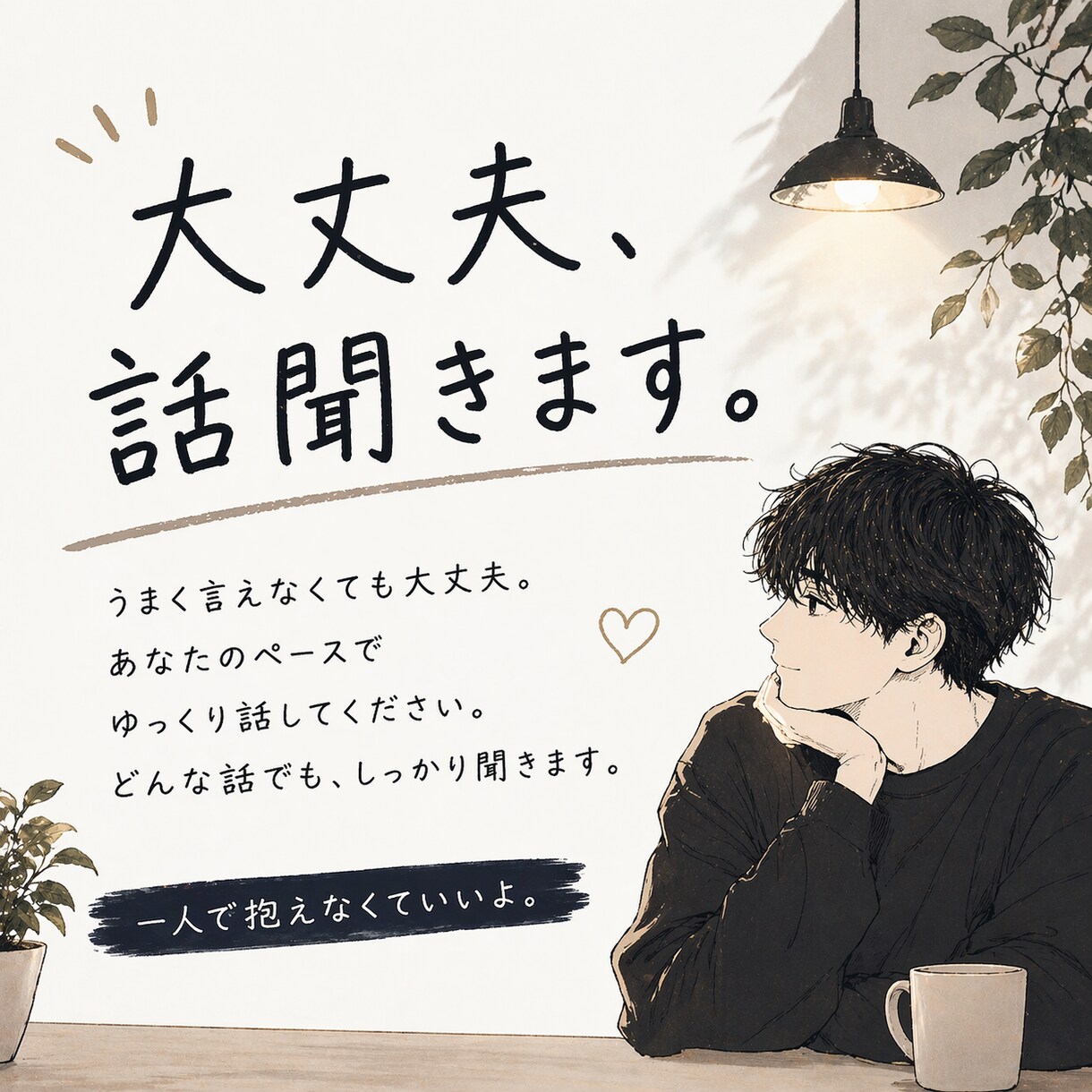 気軽な雑談もお悩みも聞きます ひとりで抱えず気軽にどうぞ☺️ イメージ1