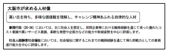 大阪市採用試験 行政（26-34）エントリーシート添削 【これまでの経験でいたこと】編 イメージ1