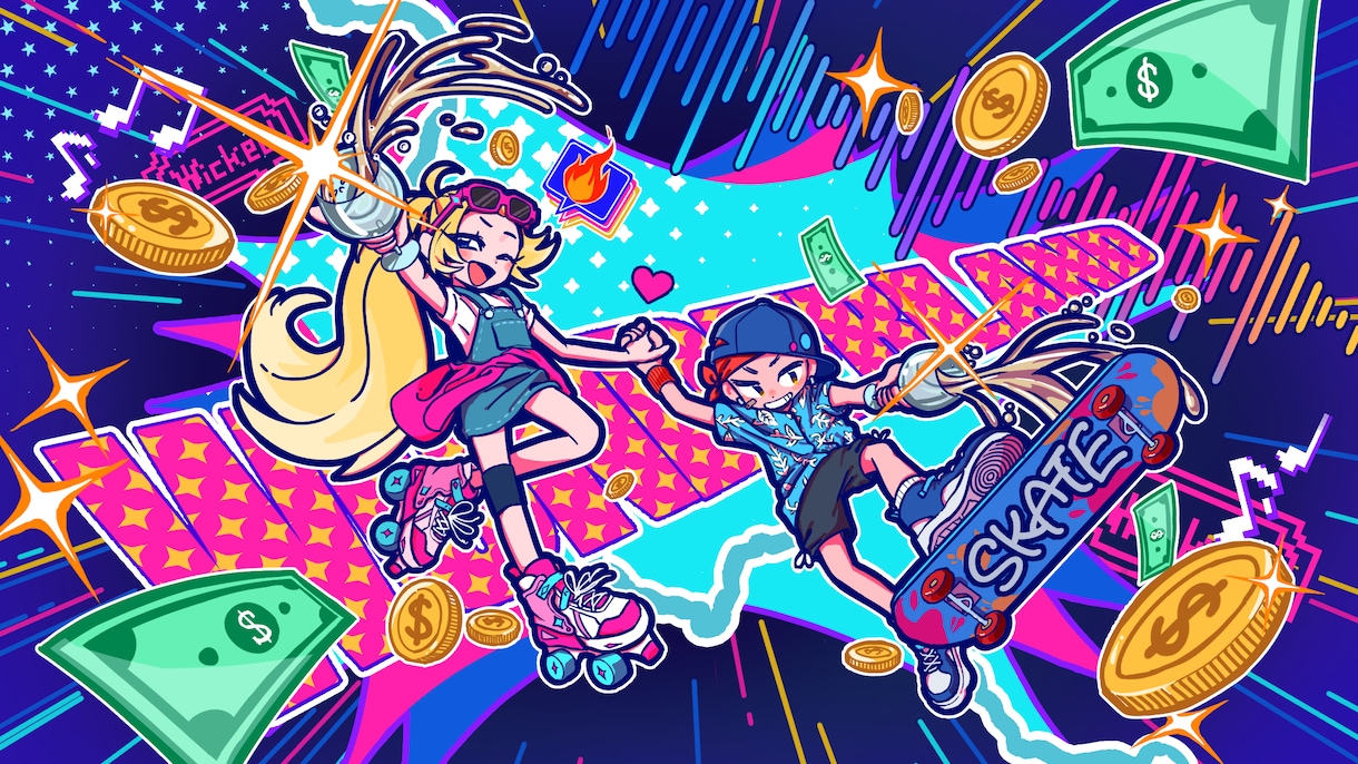 ポップでかわいいアイコンイラストや1枚絵を描きます ポップ＆ビビッド！SNS用アイコン・一枚絵制作します イメージ1