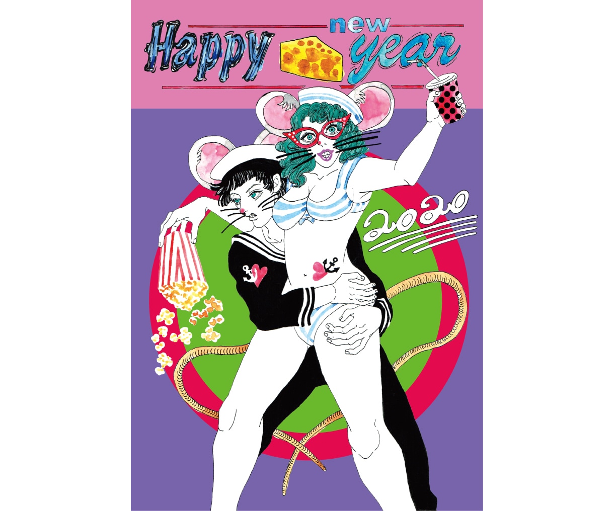 はがきサイズ以内のイラスト描きます ロック、和風、ゴシック風のイラストを探してる方におススめ イメージ3