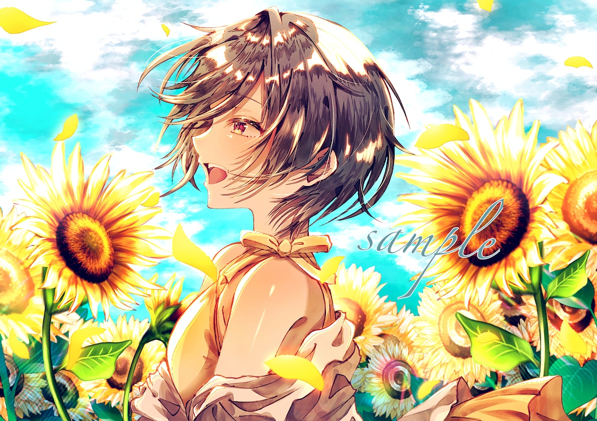一枚絵、夢絵、アイコン、サムネイルなどを描きます おしゃれサムネで簡単に人気が欲しい方へ現役絵師が叶えます イメージ7