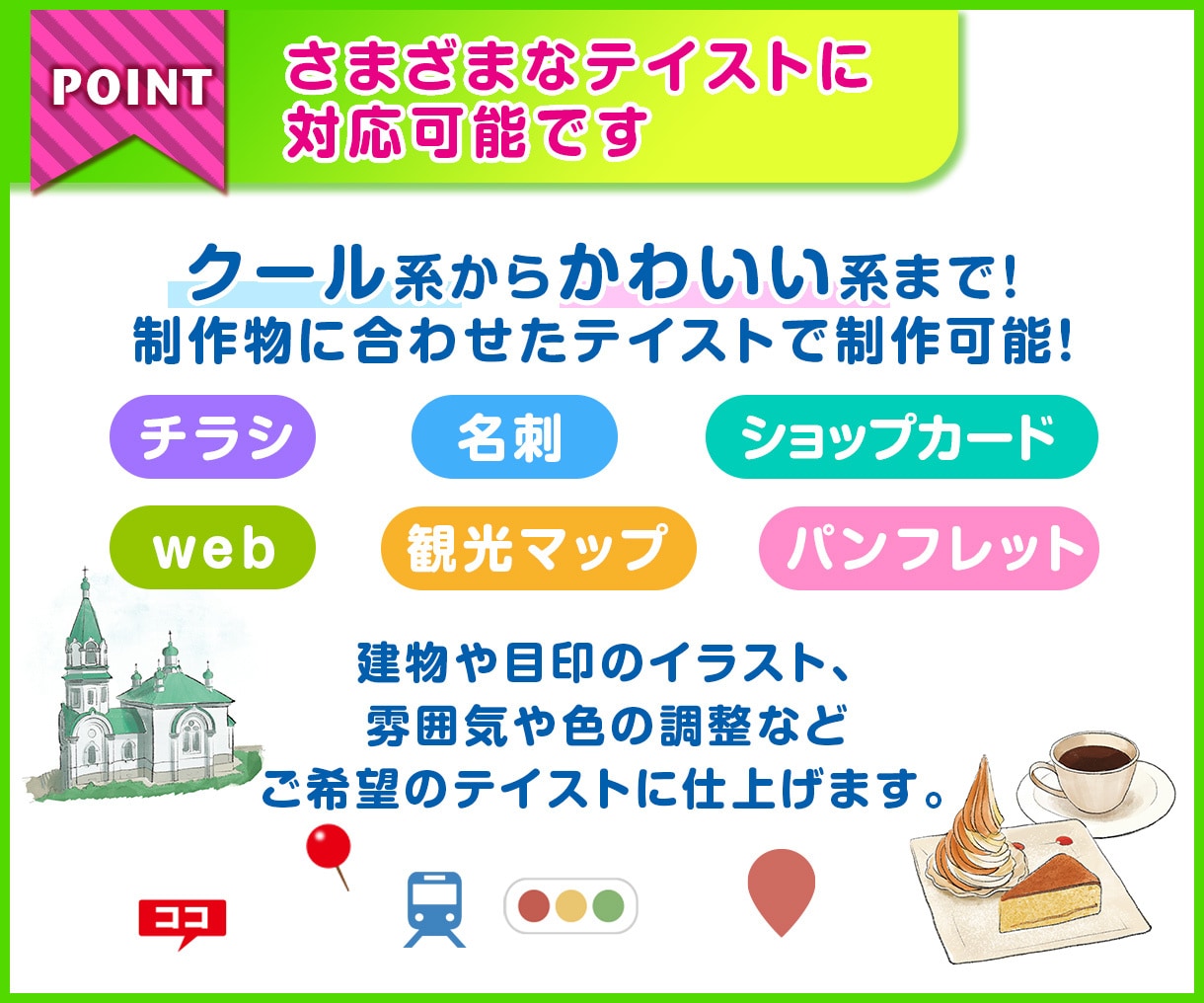 ご希望のテイストでオリジナルマップを制作します 最短1日納品！手描き風、高級感、シンプル、複雑なものOK！ イメージ2