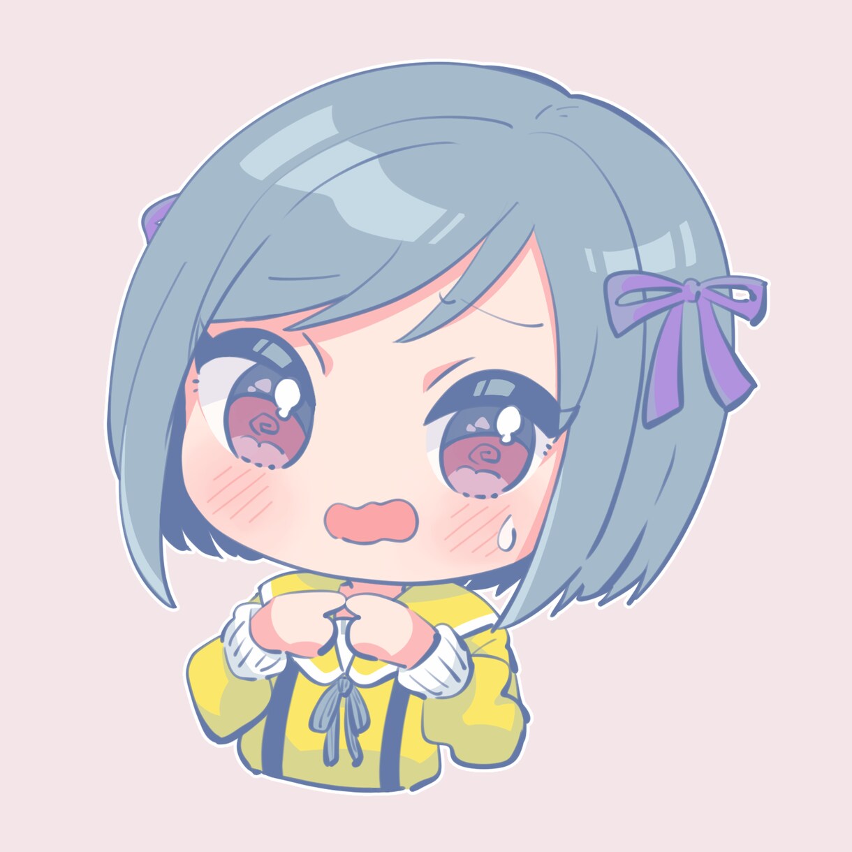 可愛い絵柄のアイコン・ミニキャライラスト描きます キラキラした少女のイラストが得意です。商用利用料込。 イメージ4