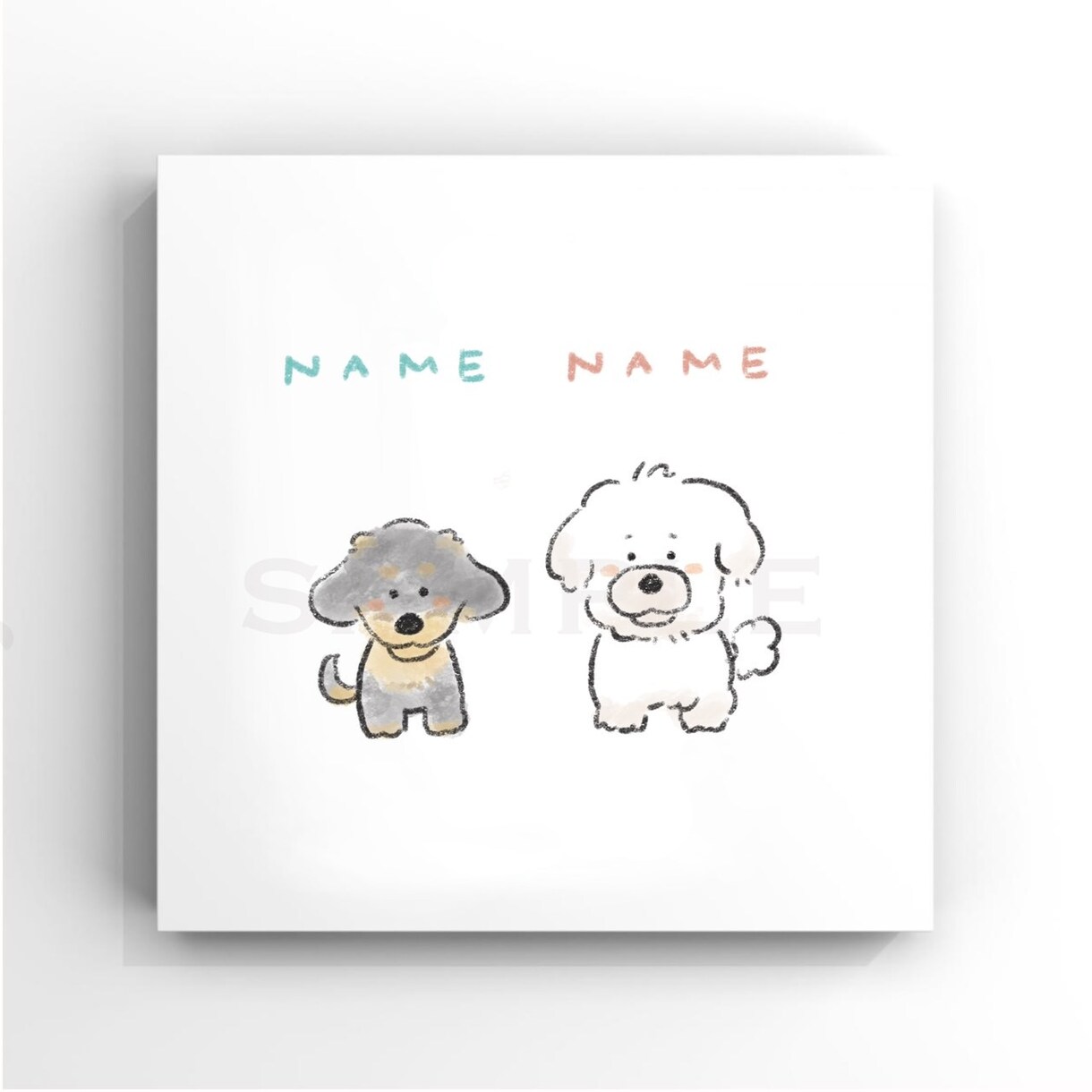 愛犬・愛猫をかわいくおしゃれにイラスト化します SNSアイコンやお部屋に飾れる似顔絵イラスト イメージ1