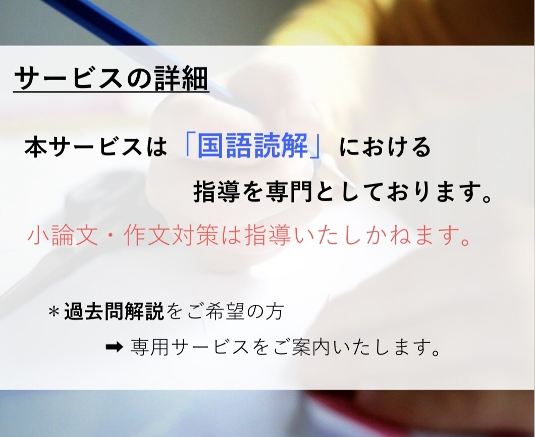 国語対策！【1対1 完全個別】で行います 【体験授業用】定期テスト対策・受験対策・その他学習指導！ イメージ2