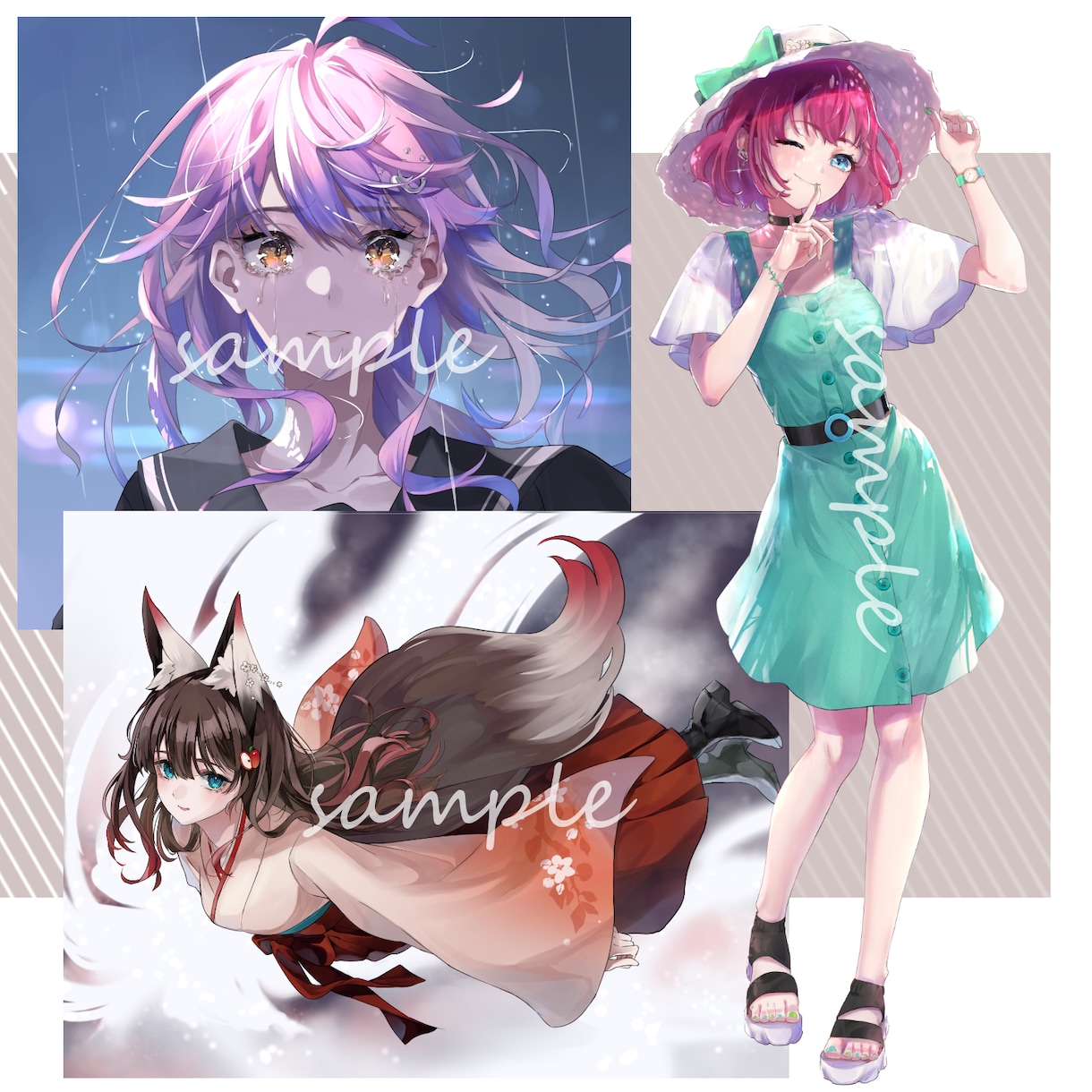 歌みた/サムネ/MVイラストなどの１枚絵承ります 大人かわいい厚塗りの高クオリティなイラストが好きな方必見 イメージ2