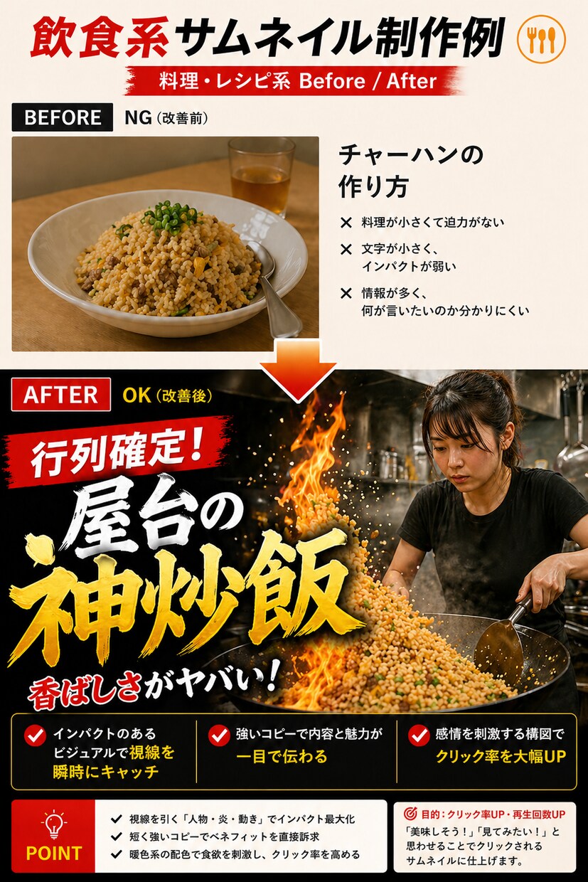 目を引くYouTubeサムネイルを制作します 見た瞬間にクリックされる構成で制作します イメージ2
