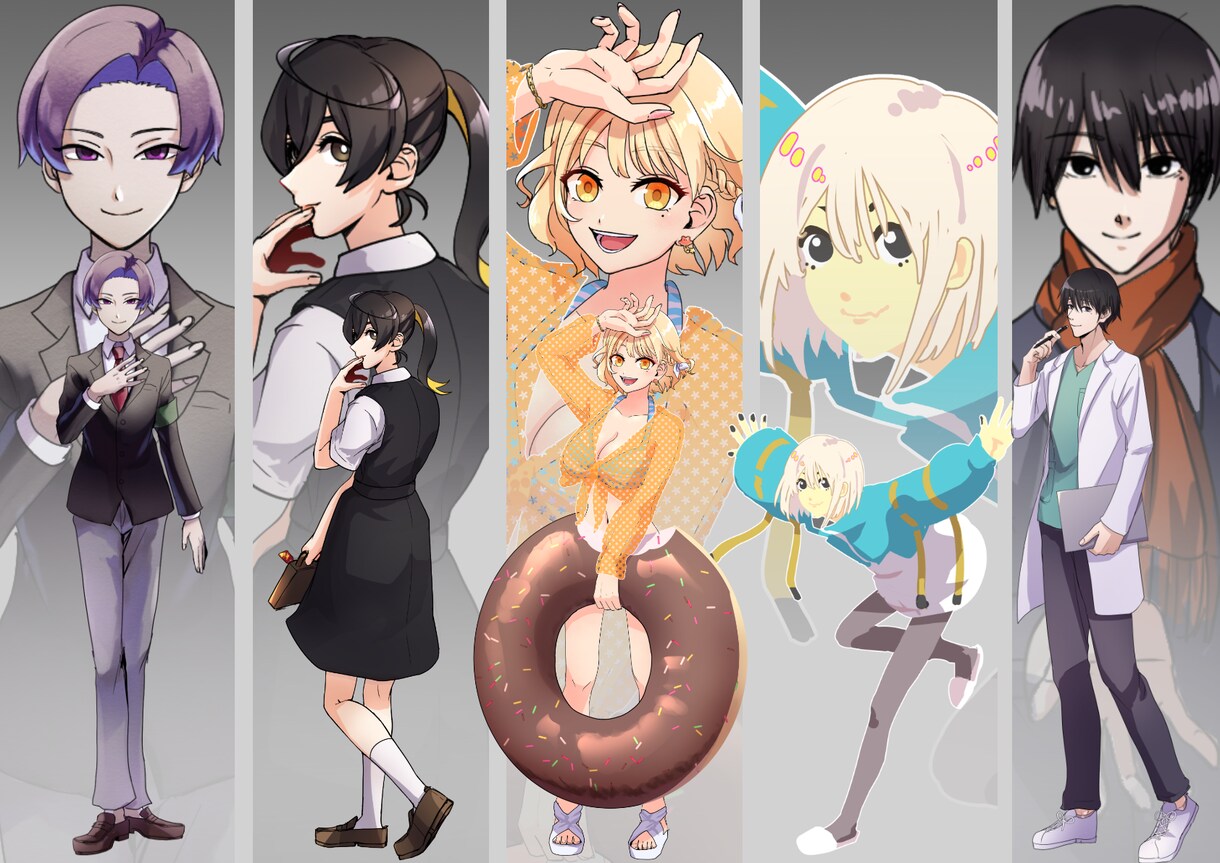 ご希望の雰囲気に合わせた立ち絵制作いたします 納期最短3日◆絵柄対応可能です。 イメージ3