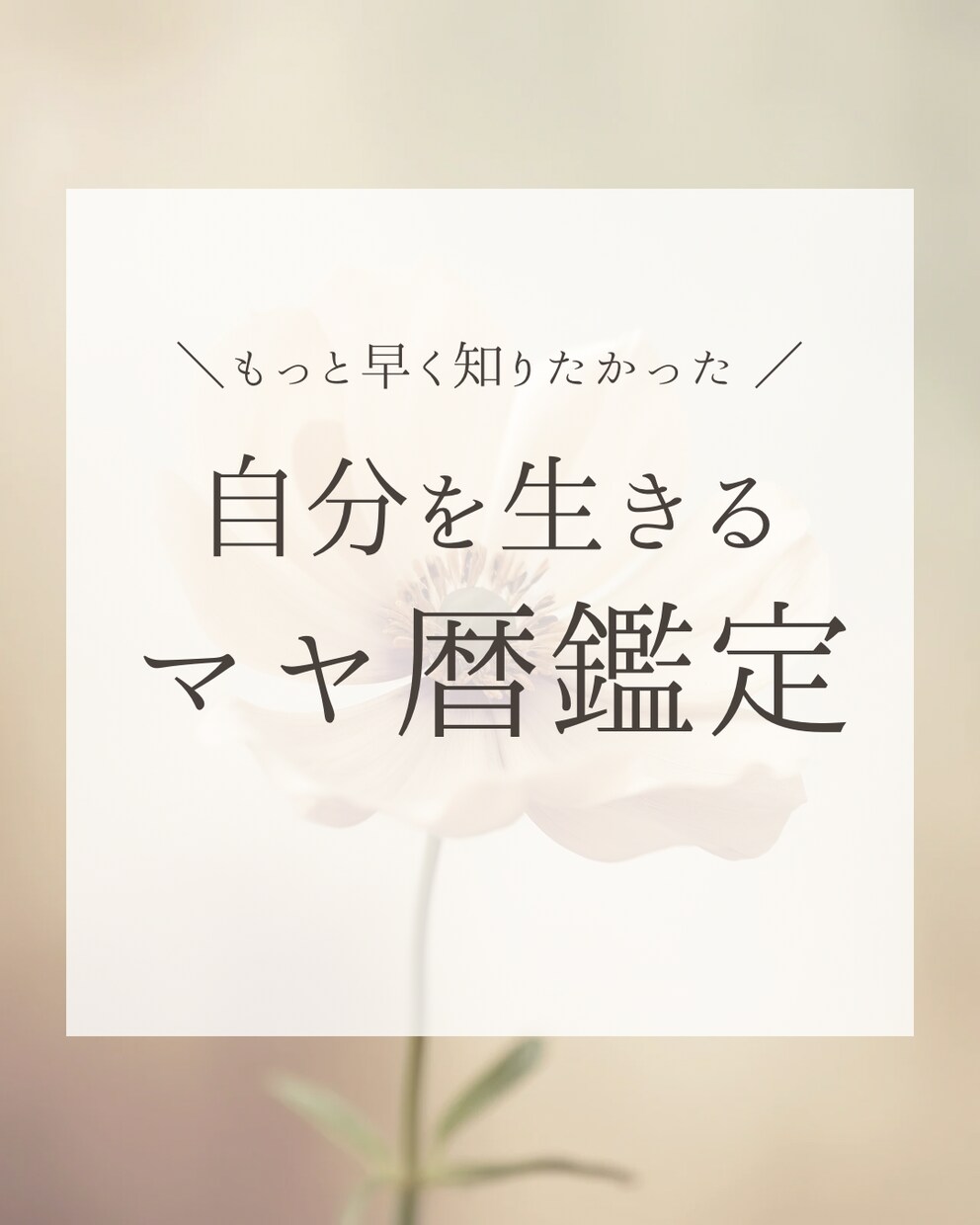 マヤ暦で本当のあなたをみます 自分迷子はもう卒業！マヤ暦でみる本当のアナタ イメージ1