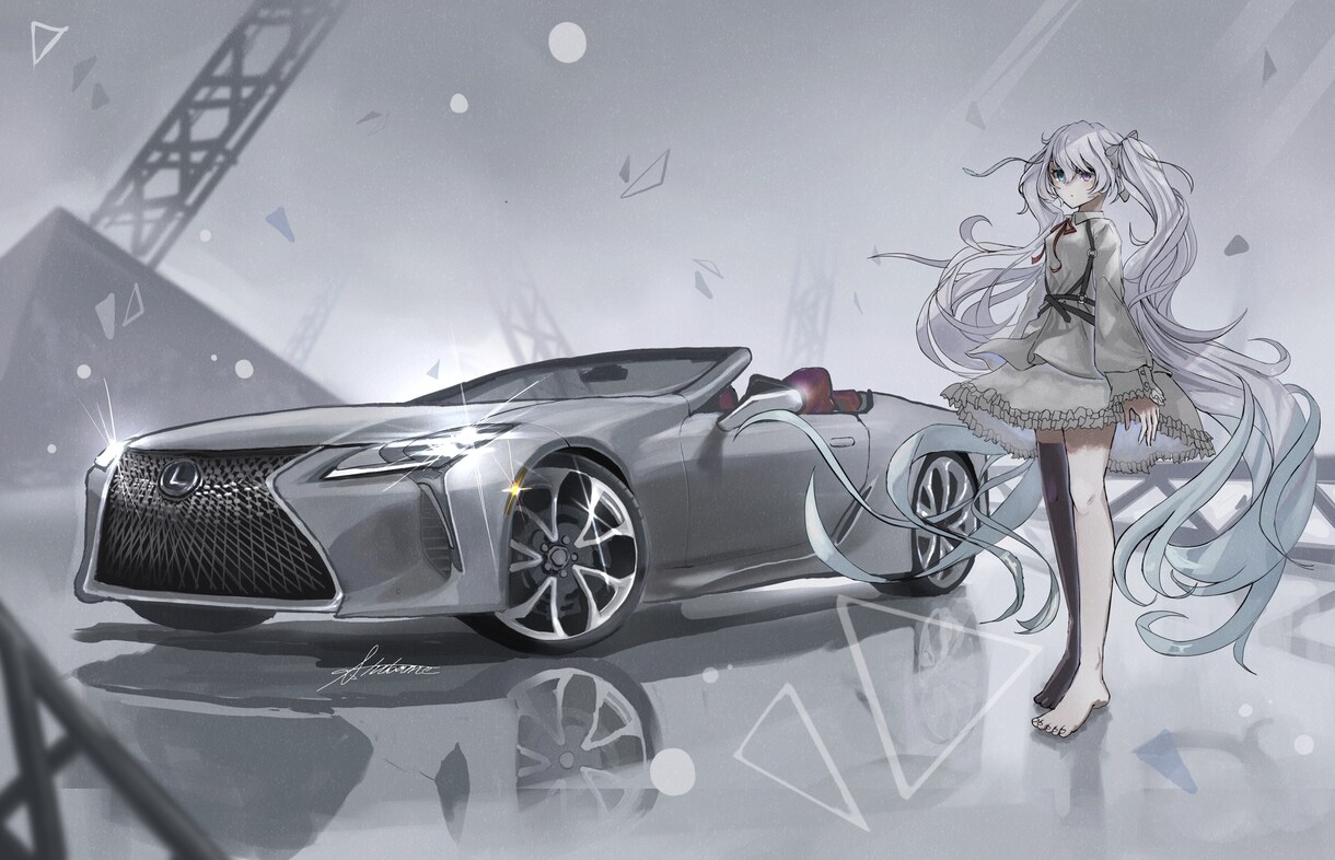 車とキャライラストの制作します カッコイイ車と かわいいキャラを1枚絵に！ イメージ6
