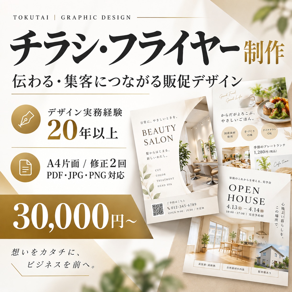 プロが伝わるチラシをデザインします デザイン歴20年以上！集客につながる販促物を制作 イメージ1