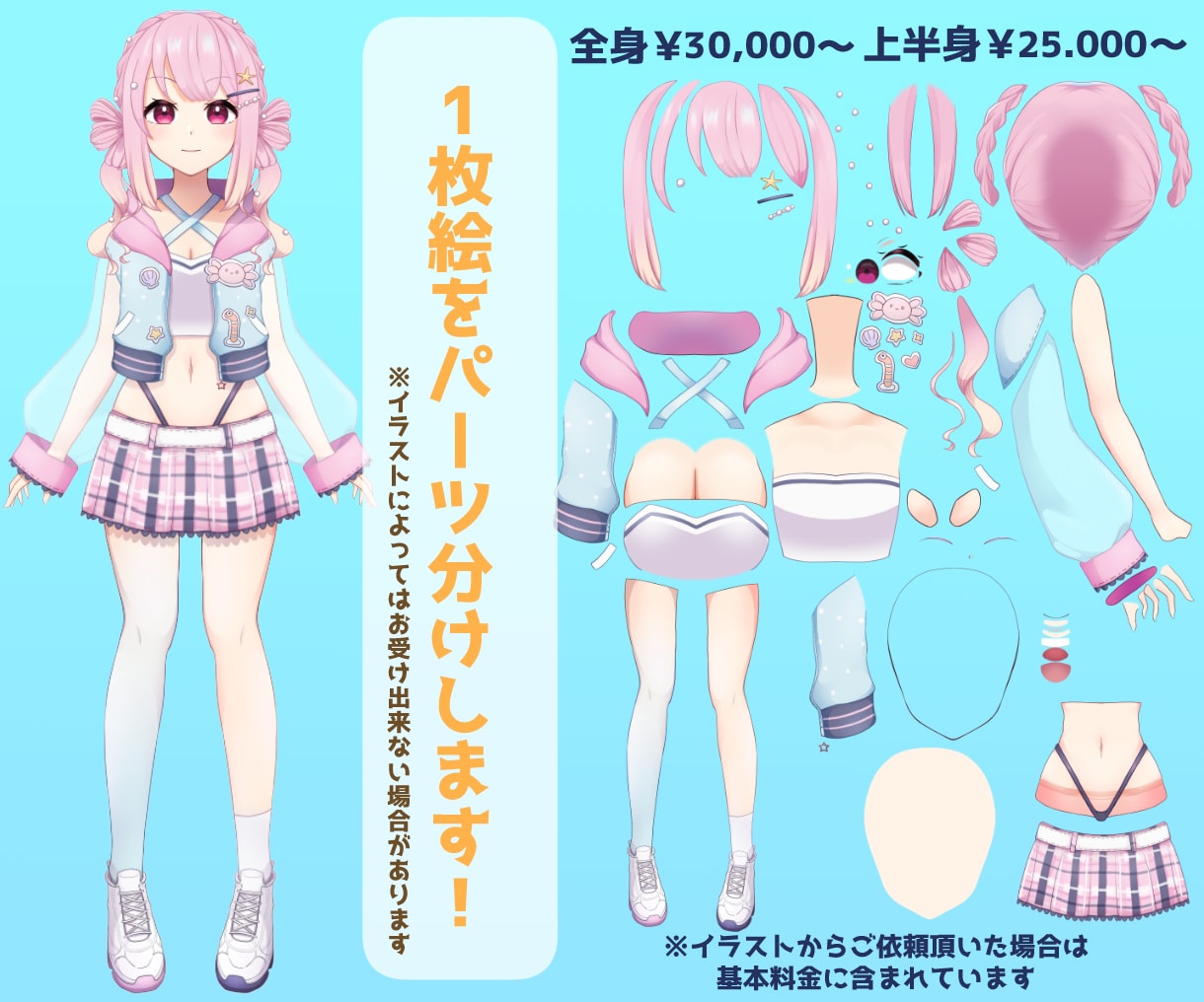 Live2Dイラスト、モデリング作成承ります モデリングのみのご依頼でもOK！ イメージ5