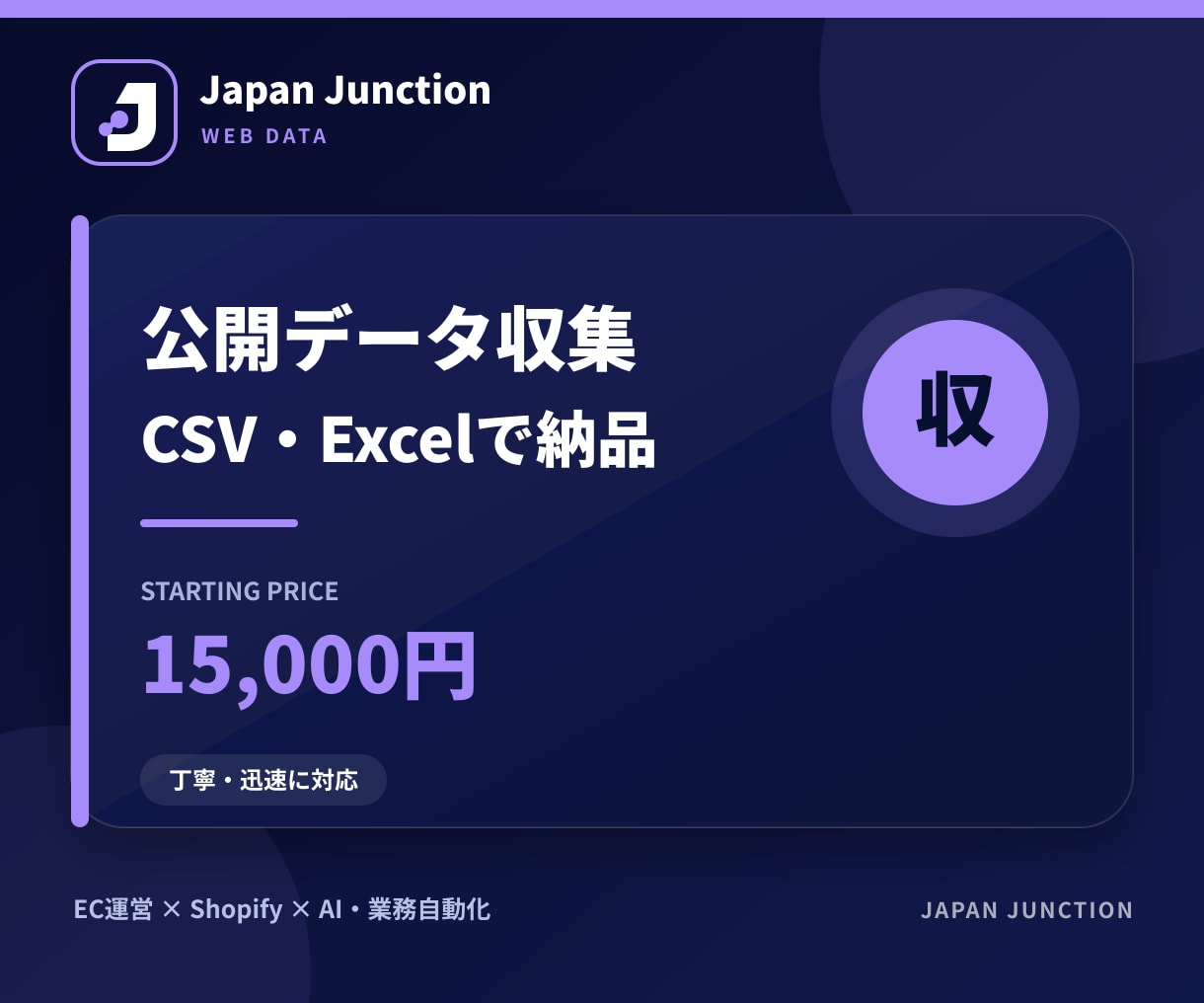 Web上の公開データを収集しCSV化しますます 価格・在庫・商品名を整理し使いやすい一覧で納品 イメージ1