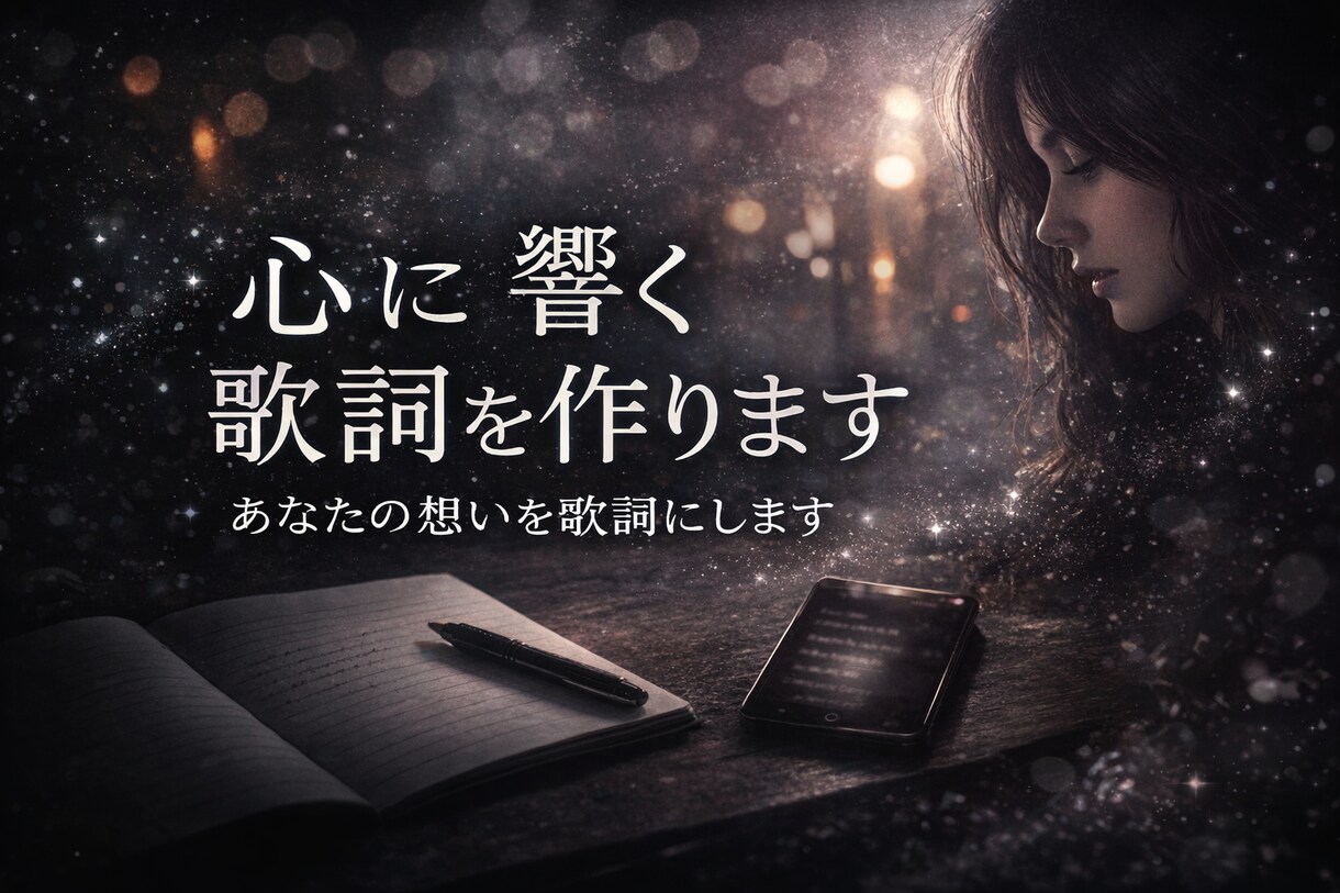 歌詞制作します｜想いを世界観ごと形にします 感情の核から組み上げる歌詞制作 イメージ2