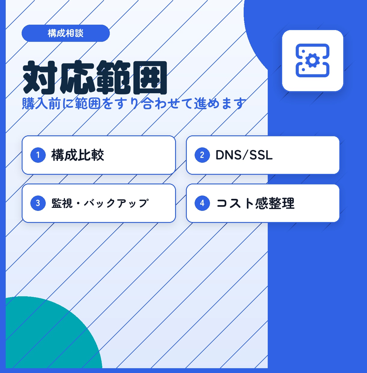 サーバー構成の相談に乗ります サーバーに関するお悩みをプロがその場で解消します イメージ2