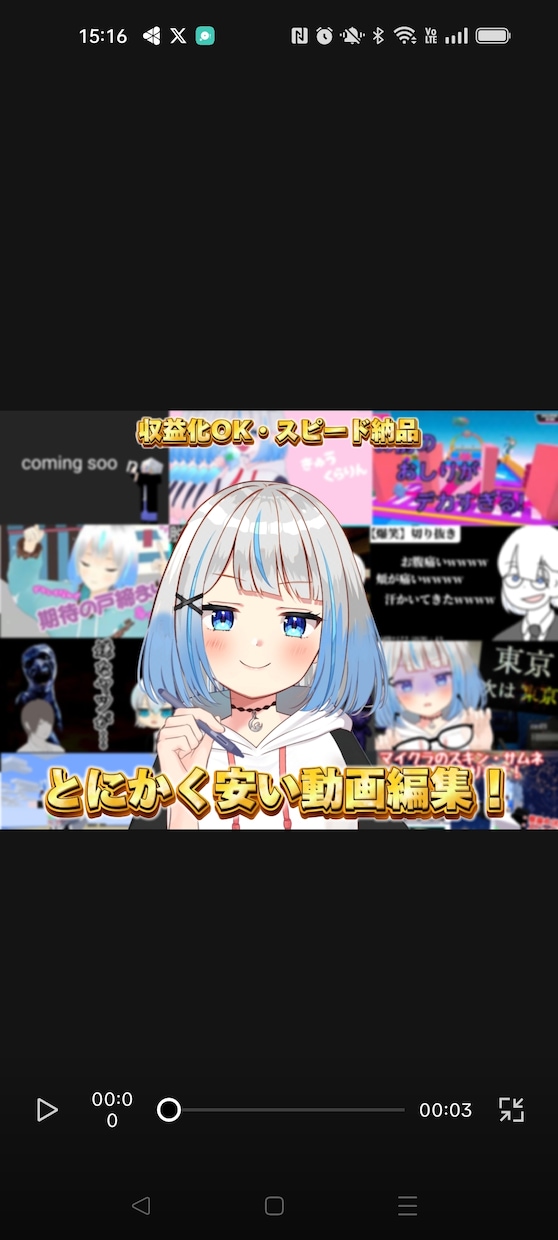 とにかく安く！SNS動画をプロが編集します YouTube・Tiktok・Instagram対応！！ イメージ1