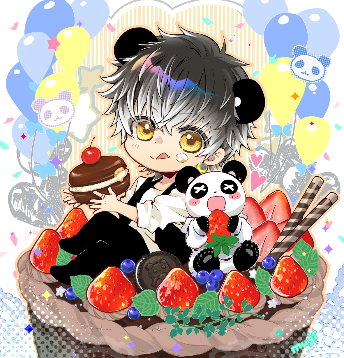 可愛く繊細に！ミニキャラ・SDイラスト描きます SNS★華やかで可愛いミニキャライラスト描きます✨ イメージ3