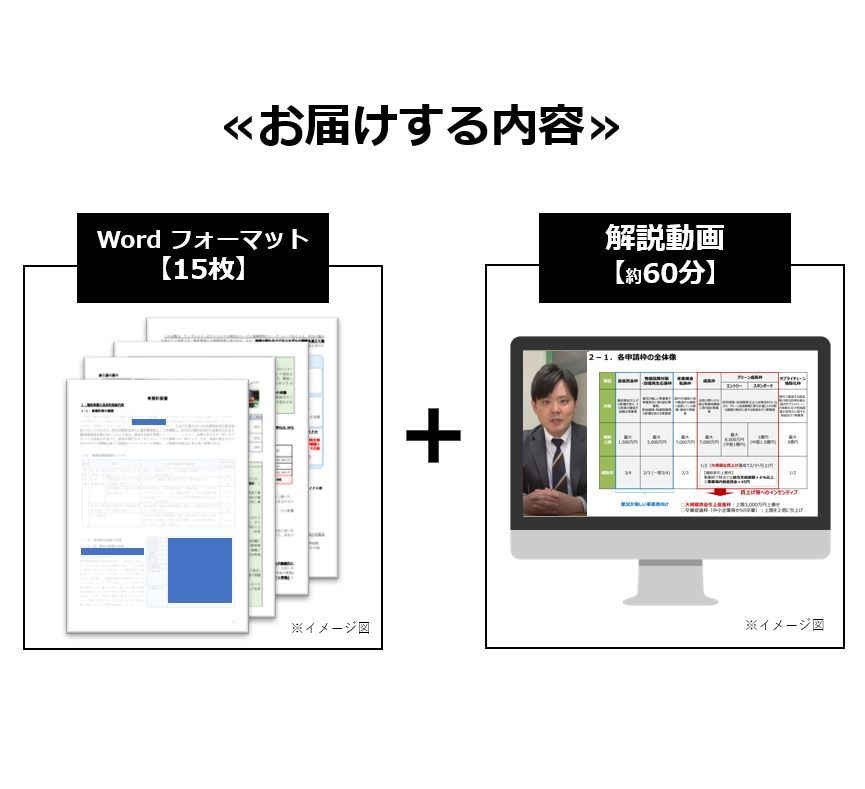 事業再構築補助金用「事業計画書の雛形」を販売します ～自分で書ける！事業計画書フォーマット！(※解説動画付き）～ イメージ4