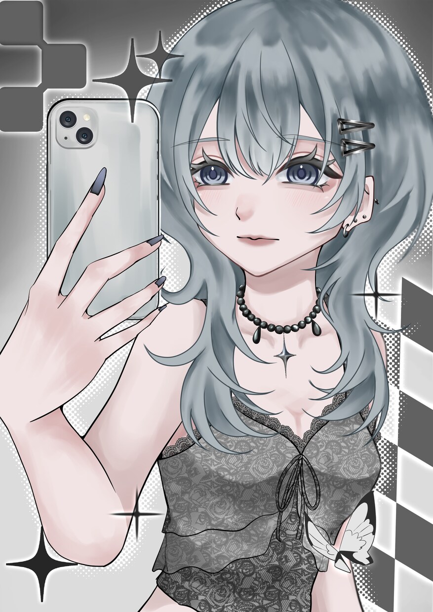 商用可/アイコン・一枚絵など作成します 寒色系のカワイイ女の子を描きます！ イメージ3