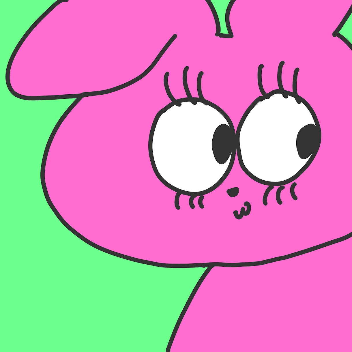 ちょっと誇張した動物のSNSのアイコン描きます 目がデカすぎるうさぎとか、少し大袈裟な動物を描きます イメージ1